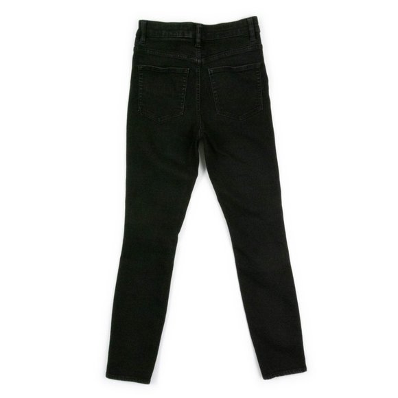 H&M black stretch cropped skinny jeans size 4 - Picture 3 of 8